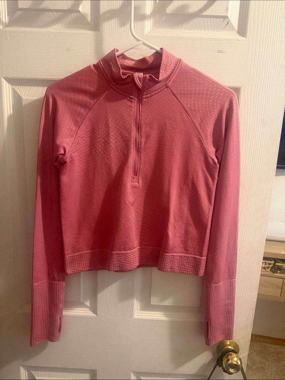 lululemon athletica Pink Half-Zip Long Sleeve Top